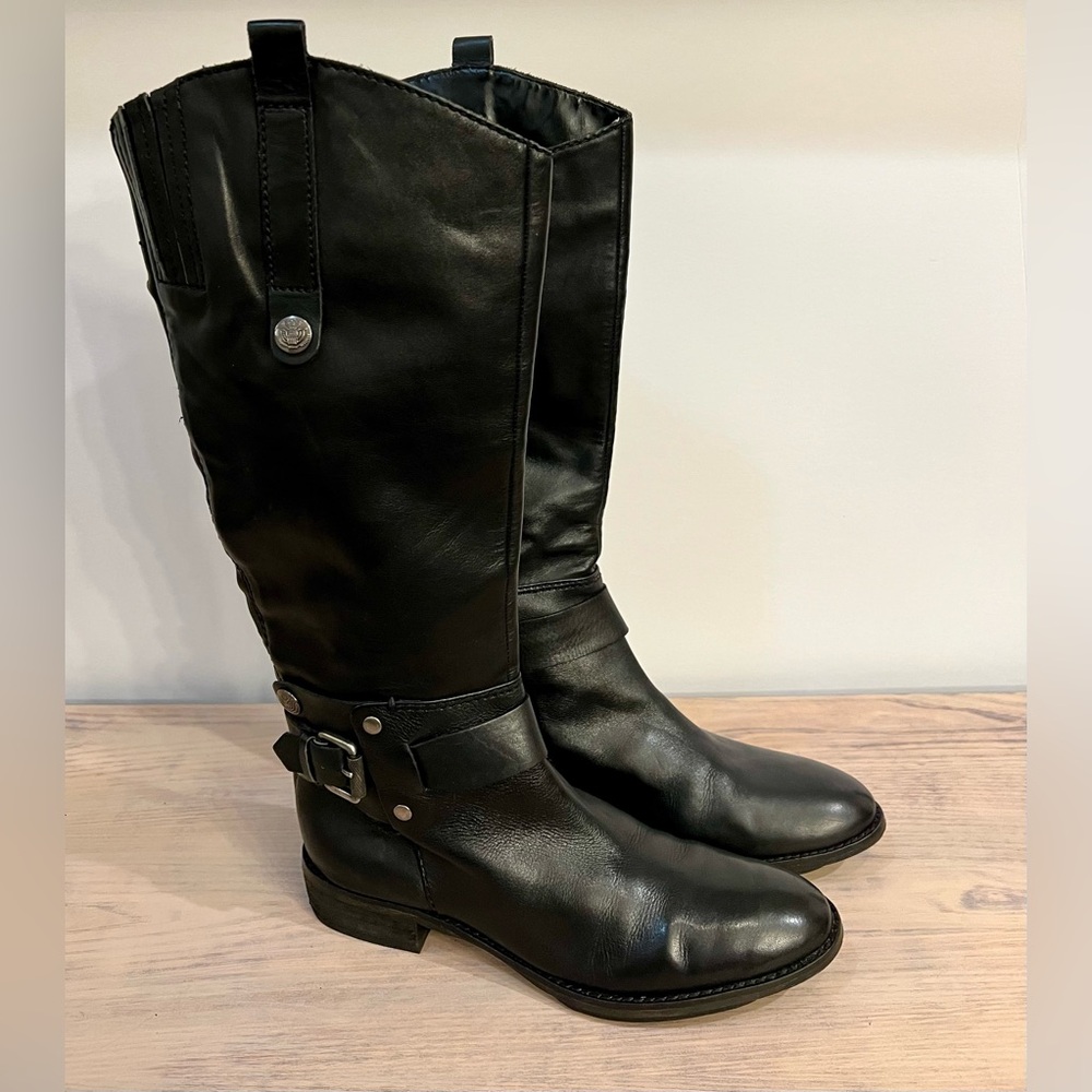 Sam Edelman Black Tall Riding Boots